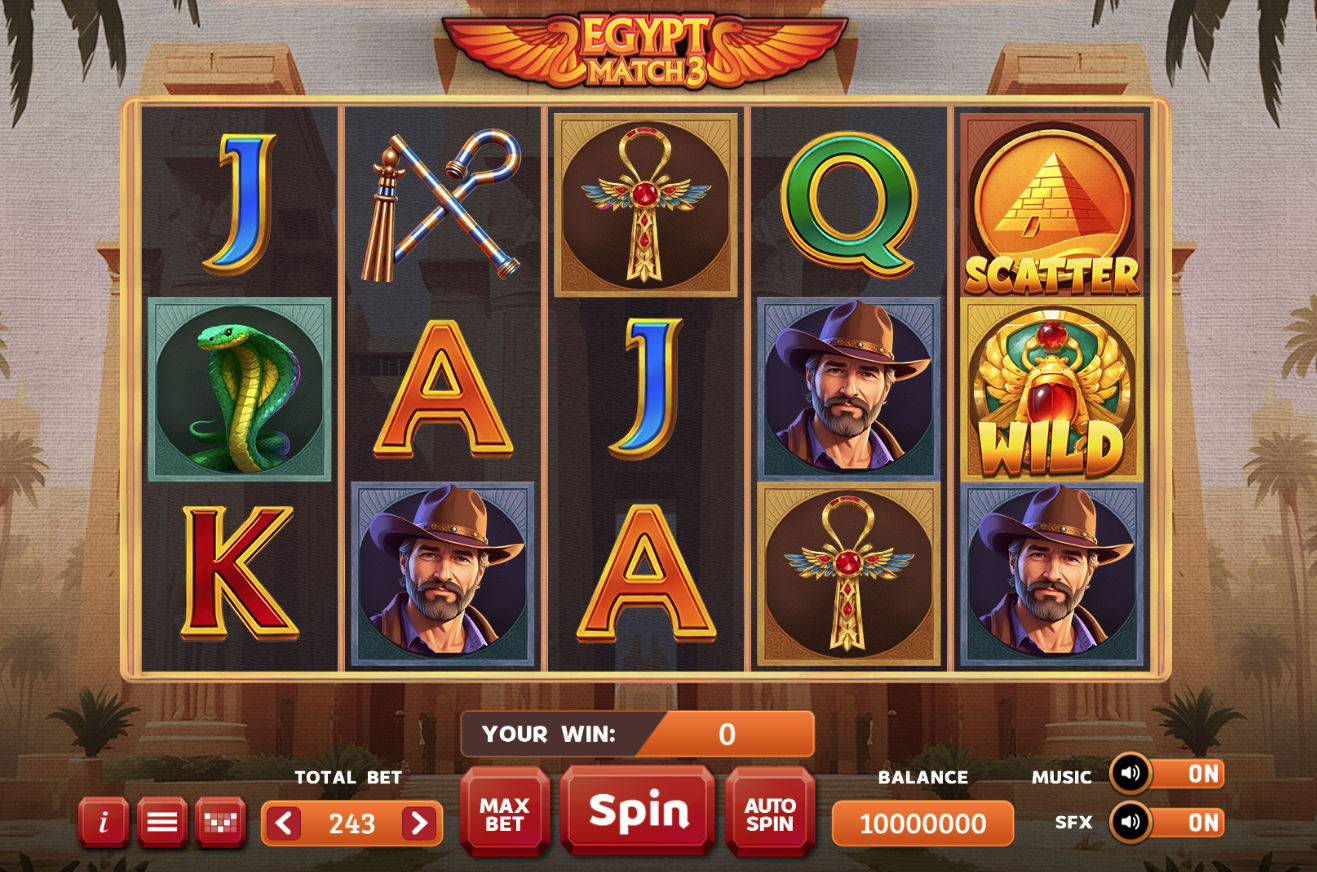 Jocuri pacanele Egypt Match 3 - UNOBET - Jocurile de tip slot-machines (jocuri pacanele), pariurile sportive, loterii intrenationale, inchirieri aparate slot-machines (pacanele) jocuri virtuale.