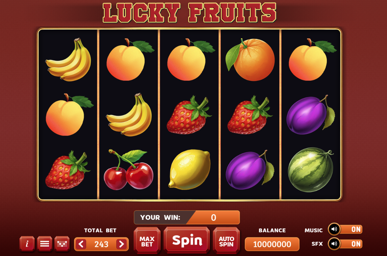 Jocuri pacanele Lucky Fruits - UNOBET - Jocurile de tip slot-machines (jocuri pacanele), pariurile sportive, loterii intrenationale, inchirieri aparate slot-machines (pacanele) jocuri virtuale.